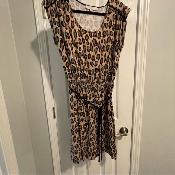 *DONATED* LOFT | Women’s Cheetah Print Dress with Belt | Size M - Picture 1 of 3